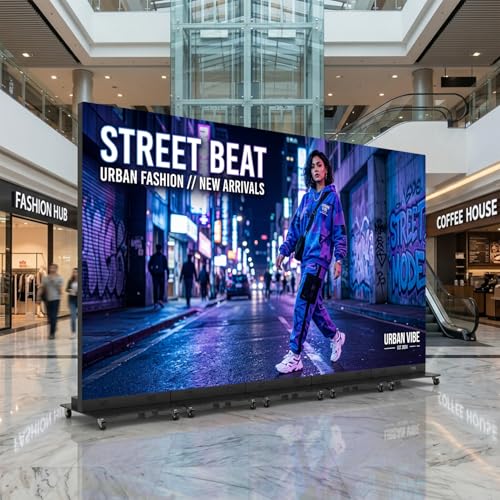 Image of 80 inch P1.86 GOB LED Poster Screen, Foldable LED Digital Signage Display | Flight Case Included,Foldable Spliceable Screen,Publishing System,LANC /WiFi /USB /HDMI, For Commercial Events & Rentals