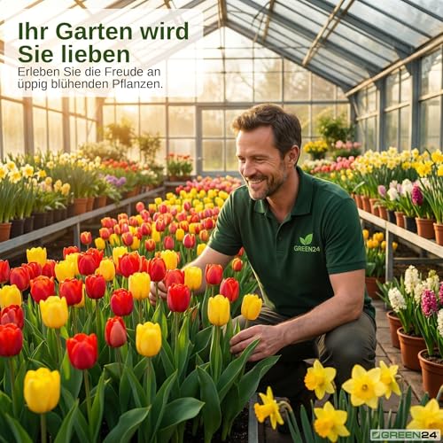 Blumenzwiebel Dünger – HIGH-TECH NPK Flüssigdünger für Tulpen, Narzissen, Krokusse & Hyazinthen & alle Zwiebelblumen – Perfekt für farbenprächtige Blüten & kräftige Zwiebeln – Made in Germany