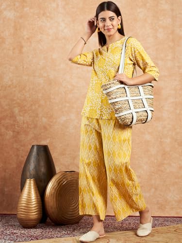 Image of Modeve Women Printed Cotton Night Suit Set with Pyjama /Pallazo Women Lower || Women Pyjama || Lounge Pants II Night Wear
