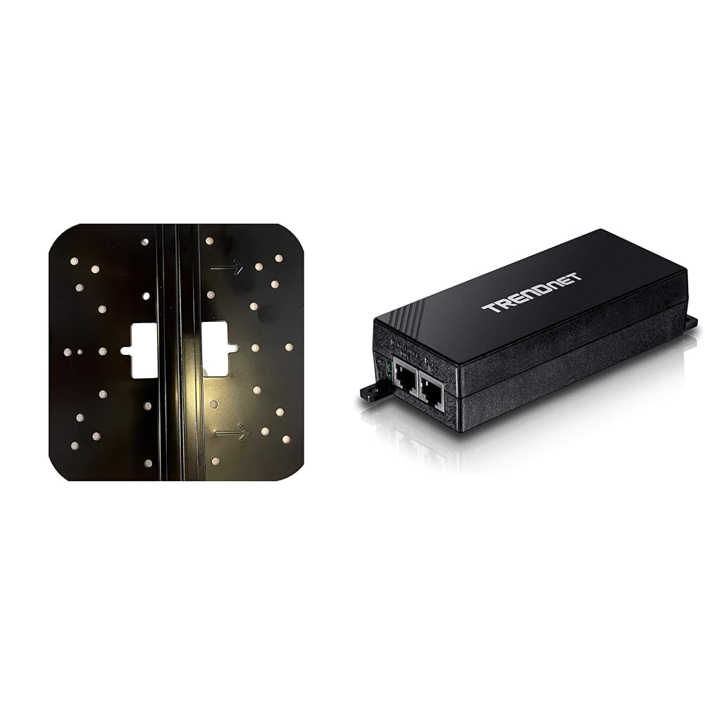 Aruba Mounting Bracket for Wireless Access Point,Black & TRENDnet Gigabit Power Over Ethernet Plus Injector, Converts Non-Poe Gigabit to Poe+ Or PoE Gigabit