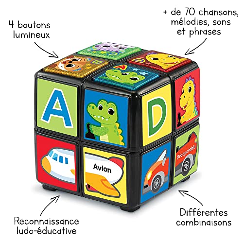 VTech – Tourni Cube Cube Bébé A Tourner Jouet Éveil Bébé – 18/ – Version FR - vue 5