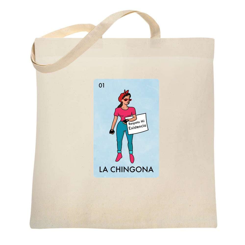 La Chingona Parody Feminist Latina Canvas Tote Bag