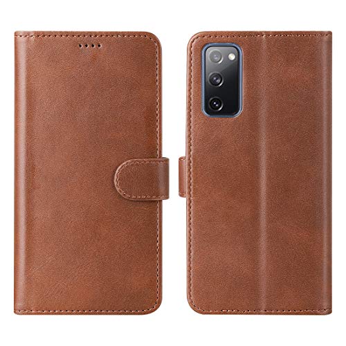 DDJ Coque pour Samsung Galaxy S21 Etui Housse Portefeuille Téléphone Case Cover avec Cartes Slots et Support de Téléphone Imperméable et Anti-Rayures Compatible avec Samsung S21 (Marron) Cover