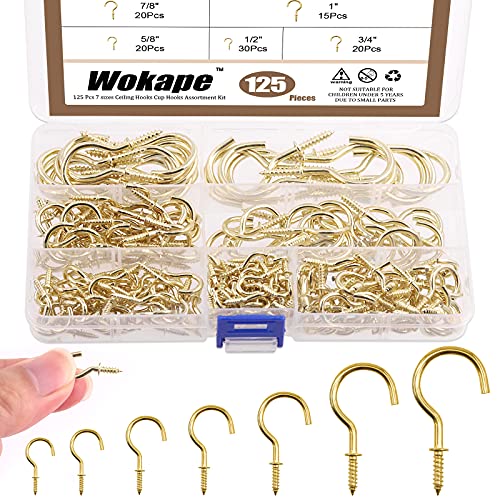 Wokape 125Pcs 7 Sizes 1/2