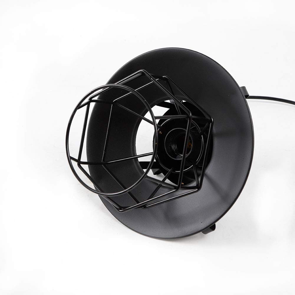 OUKANING Retro de la Lámpara Negro Iluminación Interior Industrial E27 Lámpara de Techo Luz Colgante Retro Metal para Restaurante Cafetería Decoración Industrial