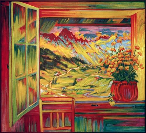 Impression sur toile vue de la fenêtre 60x90cm grand format poster mural