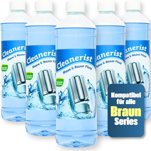 Liquido di ricarica: di alta qualità per rasoi Braun e stazioni di pulizia. Ricaricare fino a 50 cartucce CCR con 5 x 1L di liquido Cleanerist per la massima efficienza