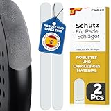 Palbea Padel Schläger Schutz im 2er-Pack - Grober & Leichter Padel Racket Rahmenschutz - Transparenter Schläger Tape - Langlebig & leicht austauschbar. Padel Tennis Schläger Maße 35 x 370 mm