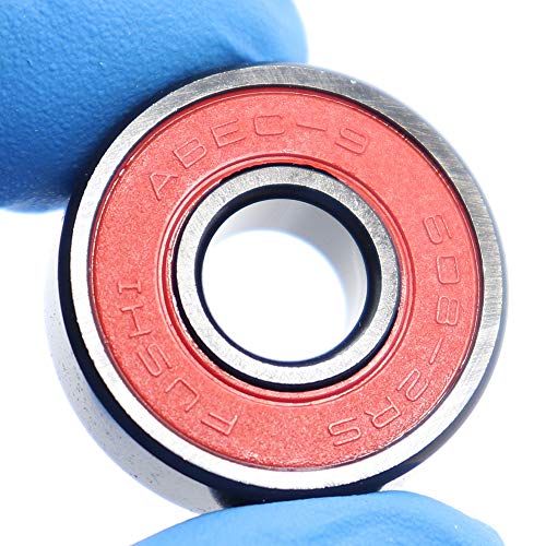 Fushibearing 608RS Bearing, 8X22X7Mm Abec-9 Red Sealed With Grease Ball Bearings, High Speed 608-2Rs thumb #1