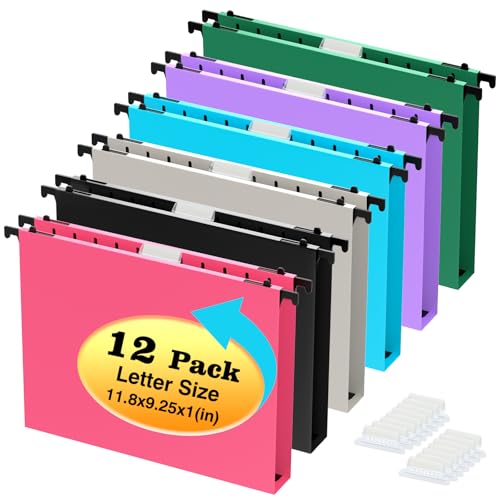 Dossiers suspendus en plastique Shutex grande capacité 2.5 cm colorés