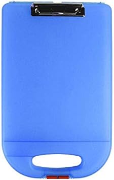 Dexas Clipcase 2 Storage Clipboard with Rounded Handle, Blue. Organize in Style for Home, School, Work, or Trades! Ideal for Teachers, Nurses, Students, Homeschooling, and Beyond.