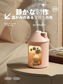 Amazon.co.jp: 卓上加湿器 450mL USBポート LED デュアルノズル