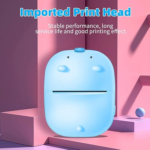 Miniatura 5 de JIAMEI 200dpi Mini Pocket Printer Portable Thermal Printer Photo Picture EList Receipt Printer BT Color  Blue