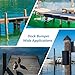 BALAVA Dock Bumpers 4 Pack Total 64 Inch,Boat Dock Bumper,Dock Bumper Guards Dock Bumper,Dock Bumpers Marine,Dock Post Bumpers Boat Bumpers for Docking Piling,Screws Included,Black