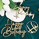 BETESSIN 2Pcs Happy Birthday Tortendeko Gold Acryl Kuchen Deko Cake Topper Geburtstag Kuchen Dekoration Spiegel Kuchenaufsatz Zubehör Stil B