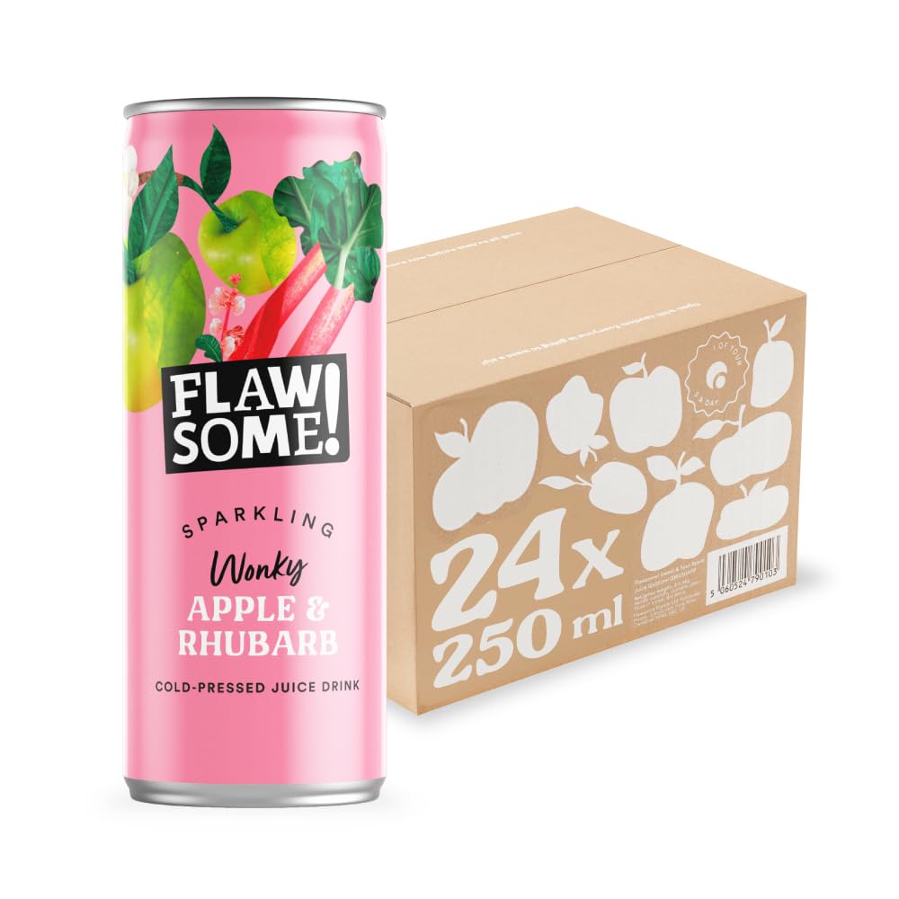Flawsome Apple  Rhubarb Can 250ml Pack of 24 187274 FLS79075