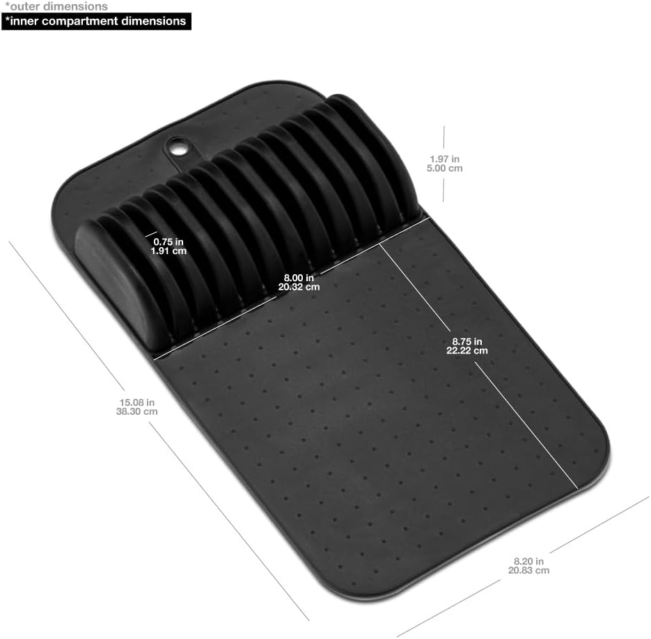 Lar Knife Mat, Soft-Grip In Der Knife Organizer for 12