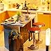 Spilay Dollhouse Miniature with Furniture,DIY Dollhouse Kit Mini Modern Kitchen Home Model with Music Box ,1:24 Scale 3D Puzzle Creative Room Toys Best Christmas Birthday Gift for Lovers and Children