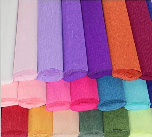 Arham Mktg Assorted Colors Crepe Paper for Art & Craft Work (Set of 5)