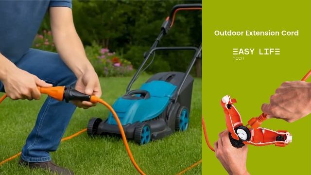 Easylife 50 ft Outdoor Extension Cord Weatherproof Heavy Duty 14