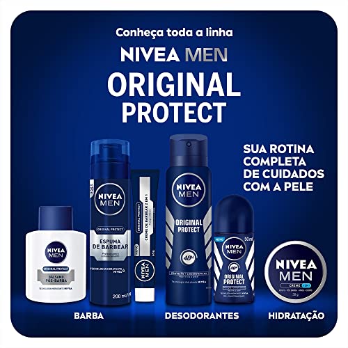 NIVEA MEN Espuma de Barbear Original Protect - Ativos hidratantes, previne o ressecamento e irritaçõ