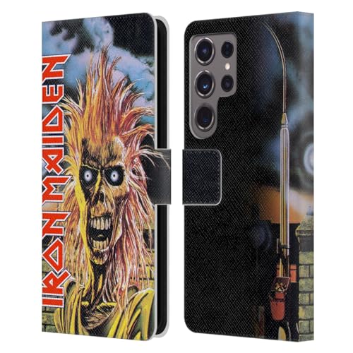 Étui Iron Maiden Samsung Galaxy S24 Ultra, housse portefeuille cuir pour concert