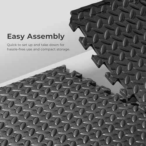 Sunny Health & Fitness 1/2" Thick Puzzle Floor Mats for Home & Gym Use - image 6