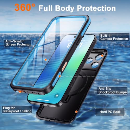 Oterkin for iPhone 18 Pro Case Waterproof IP68 | 360°Magnetic Stand |Rugged by Oterkin - Used condition - Image 3