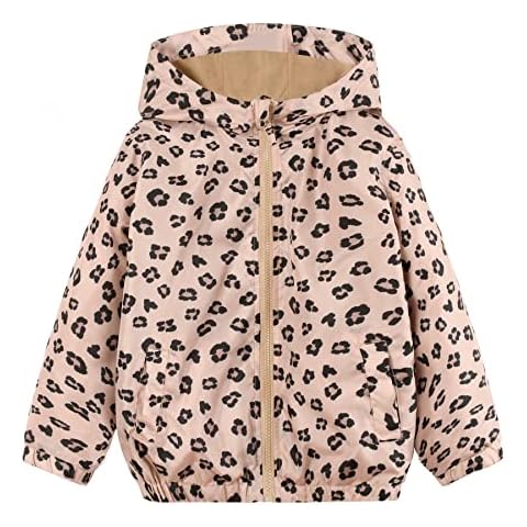 SUNDAY ROSE Girls Lightweight Rain Jacket with Hood and Pockets Cover