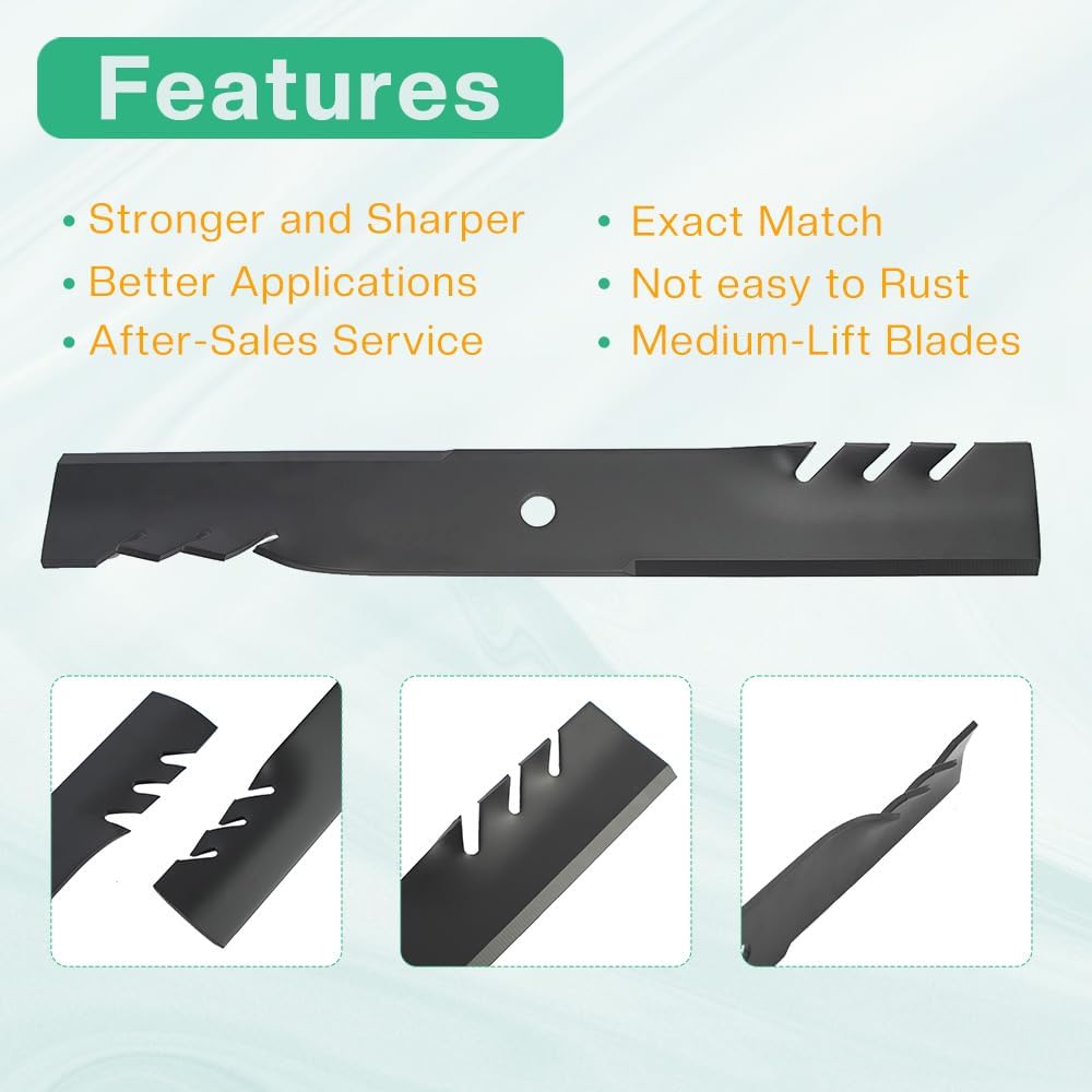 3 pcs Lawn Mower Blades for Hustler 797704 797712 601124 54" Deck Most Models Hustler Z, XR7 Super Z