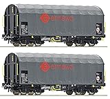 1 Stück Roco 76039 2-TLG. Set: Schiebeplanenwagen, Ermewa