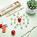 Sumind 84 Pcs Jacks Game and Pick up Sticks Include 62 Pcs Sticks 2 Pack Red Rubber Balls 20 Pack Gold and Silver Metal Jacks Classic Game for Kids Adults Family Party