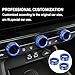 for Honda Civic Accessories 2026 2025 2022-2024 for CRV 2026 2025 2024 2023 for Acura Integra 2025 2024 2023 Hazard Light, AC Knob Cover, Air Vent, Radio, Push Start Button Cover Ring 11Pcs (Blue)