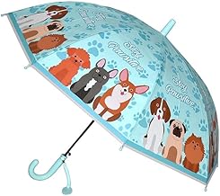 kunya Children Cartoon Dog, Animal theme Umbrella, Full-Automatic Long-Handle Boys Girls Kids, Animal, Umbrella for Children, for Kids