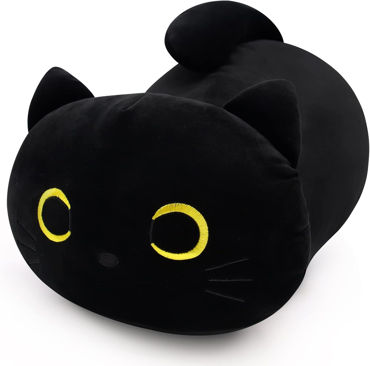 Yamepuia Black Cat Plush, Weighted Black Cat Stuffed Animal Toy, 47CM