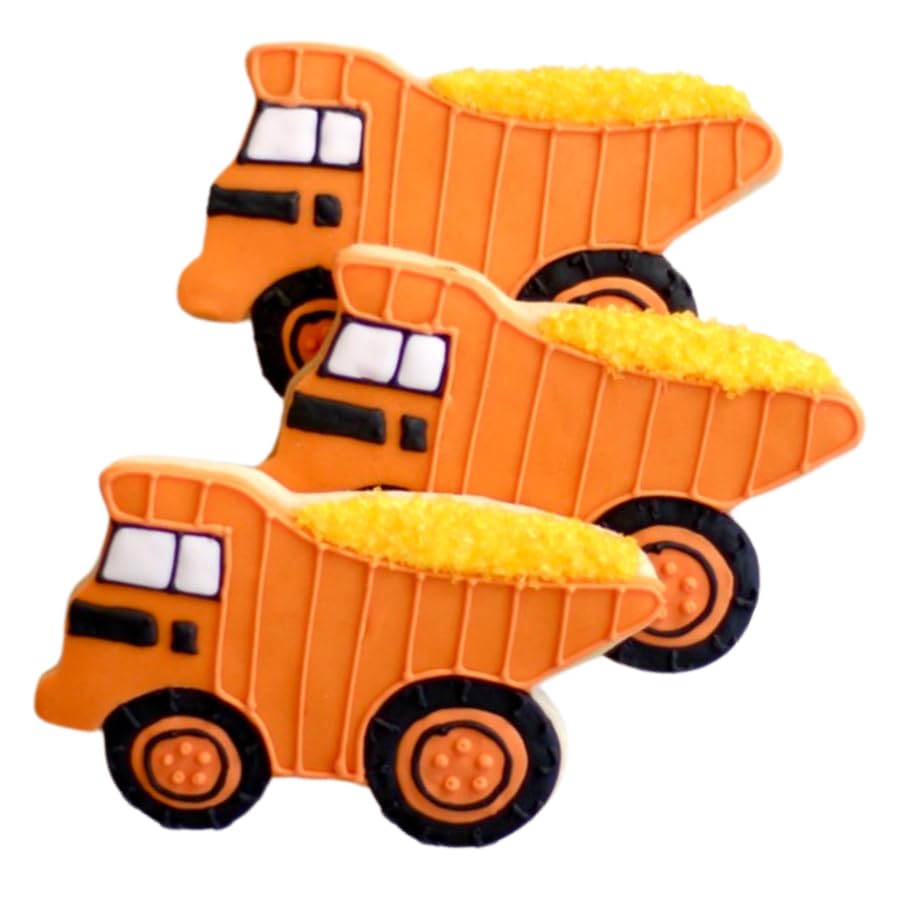 1 Dz. Dump Truck Cookies! Imagination is a weapon of Mass Construction! Perfect Birthday Party Favor!