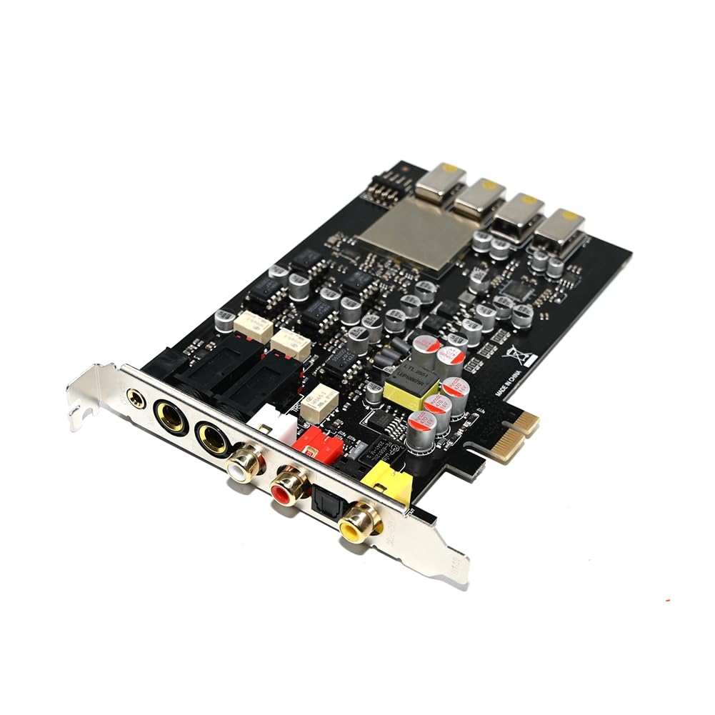 Tarjeta de Sonido HiFi C-Media CM6635 Fiber Coax PCIe X1 Tarjeta de Sonido HiFi Pro ESS9038Q2M Soporte 44.1khz/48khz 16bit/24bit