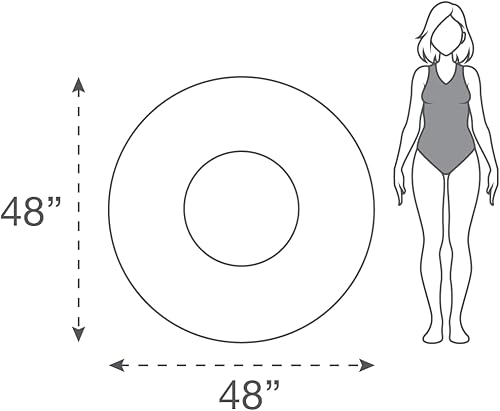 Miniatura 7 de Rae Dunn x CocoNut Flotador de anillo flotante, tamaño adulto, balsa inflable grande de 48 pulgadas y tubo interior de agua duradero, fácil de