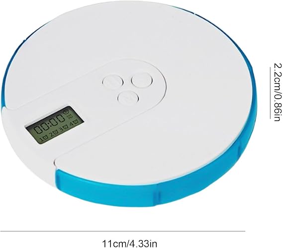 Automatic pill box with 4 alarms per day, automatic pill dispenser, sturdy lockable lid, indispensable for Alzheimer's dementia and the elderly, medication dispenser with alarm