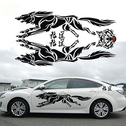 Fochutech Car Decal Stickers, Wolf Totem Car Body Decals - Vinyl Decal Sticker For Trucks Boats Decoration, Eye-Catching Reflective Stickers #TOP1