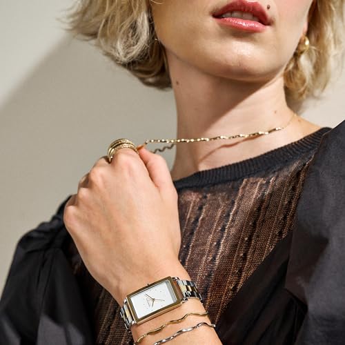 Image of Skagen Hagen Lille Rectangular Stainless Steel Watch for Women