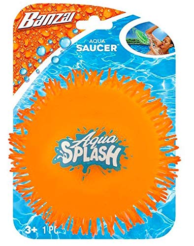 Photo 1 of Banzai Orange Aqua Saucer Pool Toy 5" Disk (Soak It and Throw It)