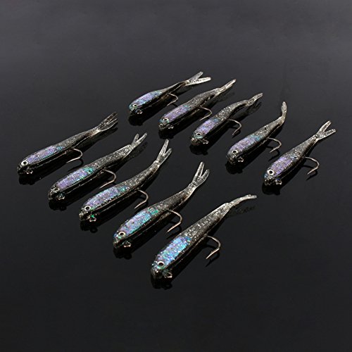 Terzsl da pesca 10PCS silicone lead Head Jig esche...