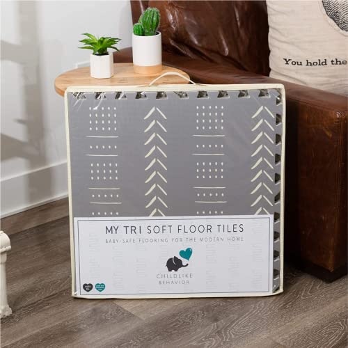 Childlike Behavior Baby Play Mat - Play Pen Tummy Time Mat & Crawling Mat Foam Play Mat For Baby With Interlocking Floor Tiles 72X48 Inches Puzzle - Baby Floor Mat Infants & Toddlers (X-Large, Grey) #TOP5