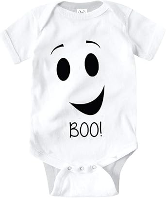 Southern Sisters Halloween Friendly Ghost Baby Clothes Romper with Boo Printed