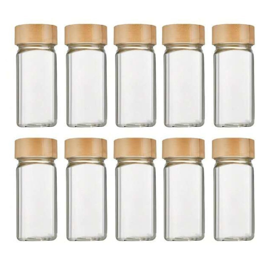 See full amazon price history chart for M.T.BROTHERS - 120ML Glass Square Spice Jars with Brown Wooden shifter & Black Sifter Two Sided Sifter Cap Airtight Masala Jars (10-wooden lid) M.T.BROTHERS - 120ML Glass Square Spice Jars with Brown Wooden shifter & Black Sifter Two Sided Sifter Cap Airtight Masala Jars (10-wooden lid) (B0DB8JZBL8) Amazon Price History, Amazon Price Tracker
