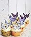 Sugar Robot Edible Butterflies for Cake Decorating- Ombre Monarch Butterfly- Cake Toppers and Cupcake Toppers - Decoration Made in the USA - Premium Crafted (Purple)