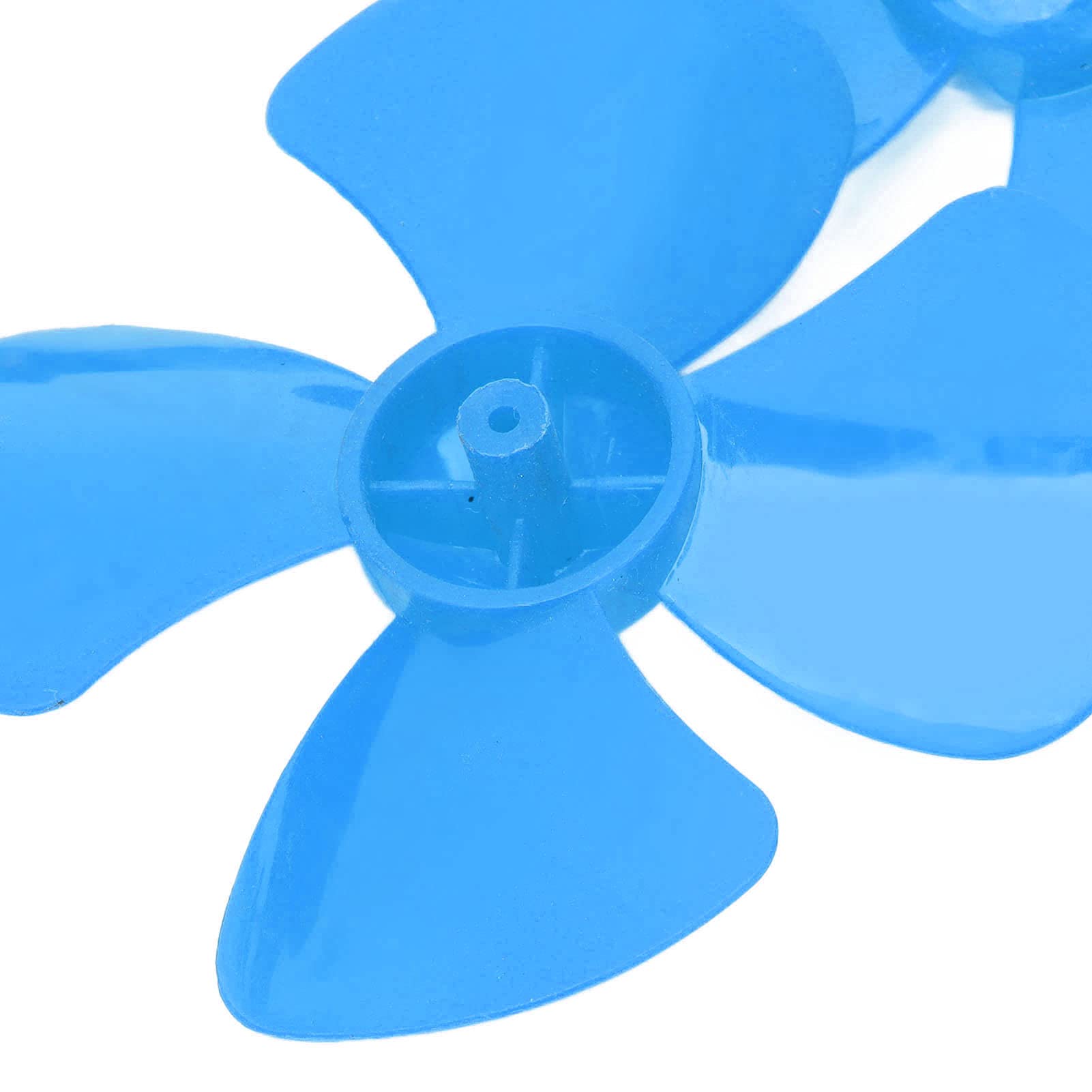 Eliche in plastica, elica a 4 pale da 80 mm di diametro con foro da 2 mm per giocattoli fai da te per l'artigianato(blu)