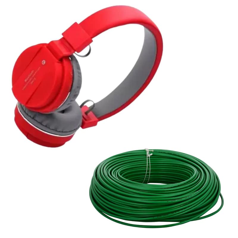 Cospex Combo Pack of 2 Items - Comfortable On-Ear Bluetooth Wireless Headphone, Flexible 0.75mm Copper Wire for Home or Domestic Industrial Electric Wiring, Electric Wire-50Mtr (Green Color)-image-15