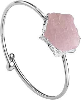 HighSpark 925 Silver Natural Raw Gemstone Rough Cut Adjustable Ring | 92.5 Sterling Silver & Stunning Shine | Lovely Gift Price In India